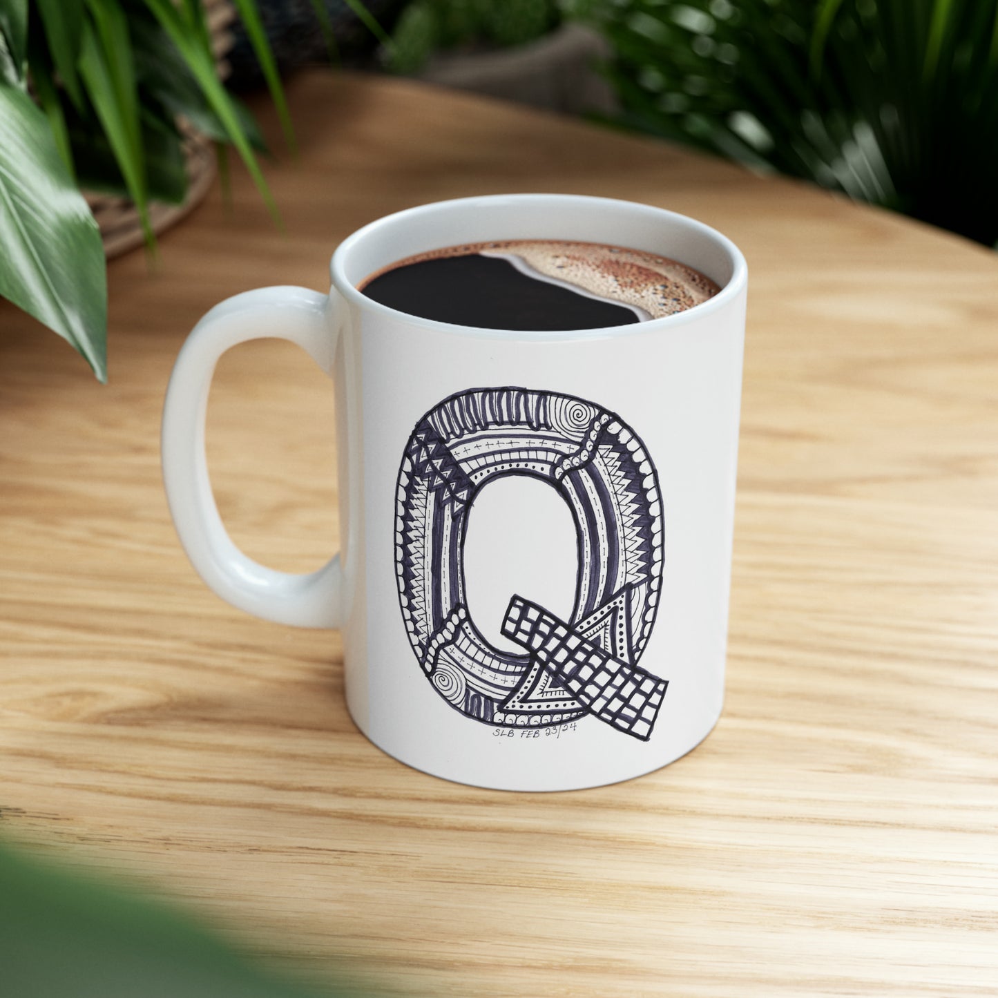 Zentangle Q - Ceramic Mug, 11oz