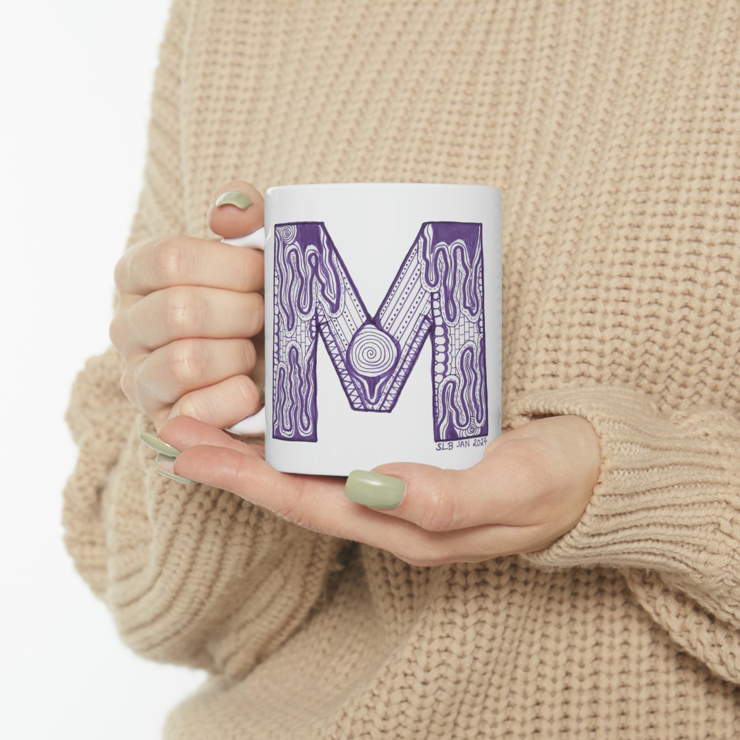 Zentangle M - Ceramic Mug, 11oz