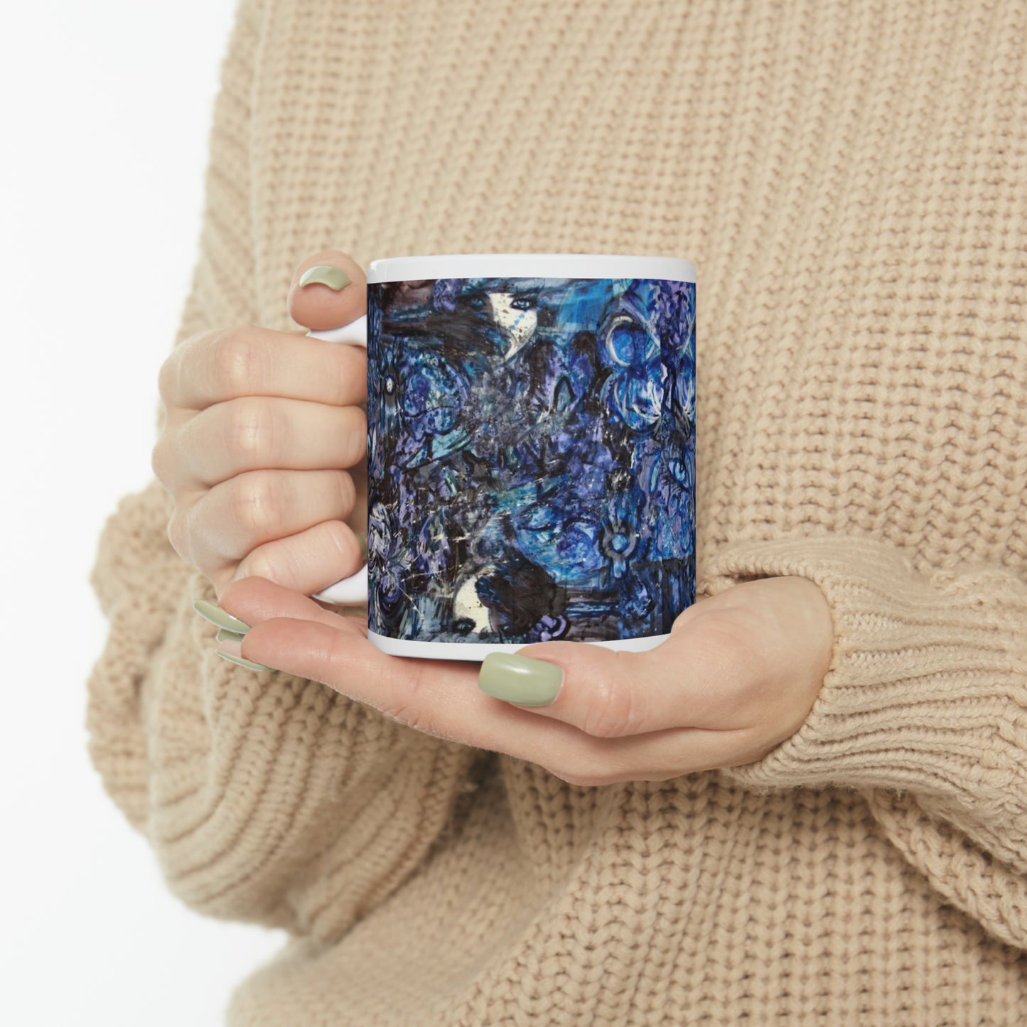 Blue Collage - Ceramic Mug 11oz