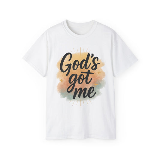God's Got Me Unisex Ultra Cotton Tee, Inspirational Shirt, Faith-Based Apparel, Casual Wear, Gift for Believers, Christian T-Shirt