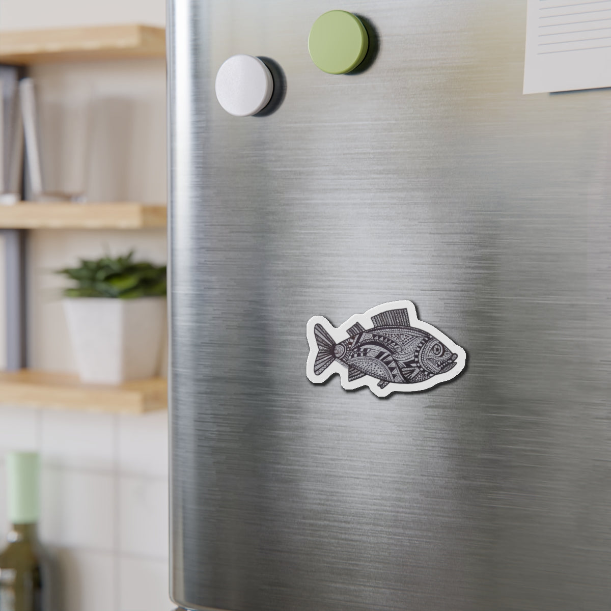 Zentangle Fish - Die-Cut Magnets