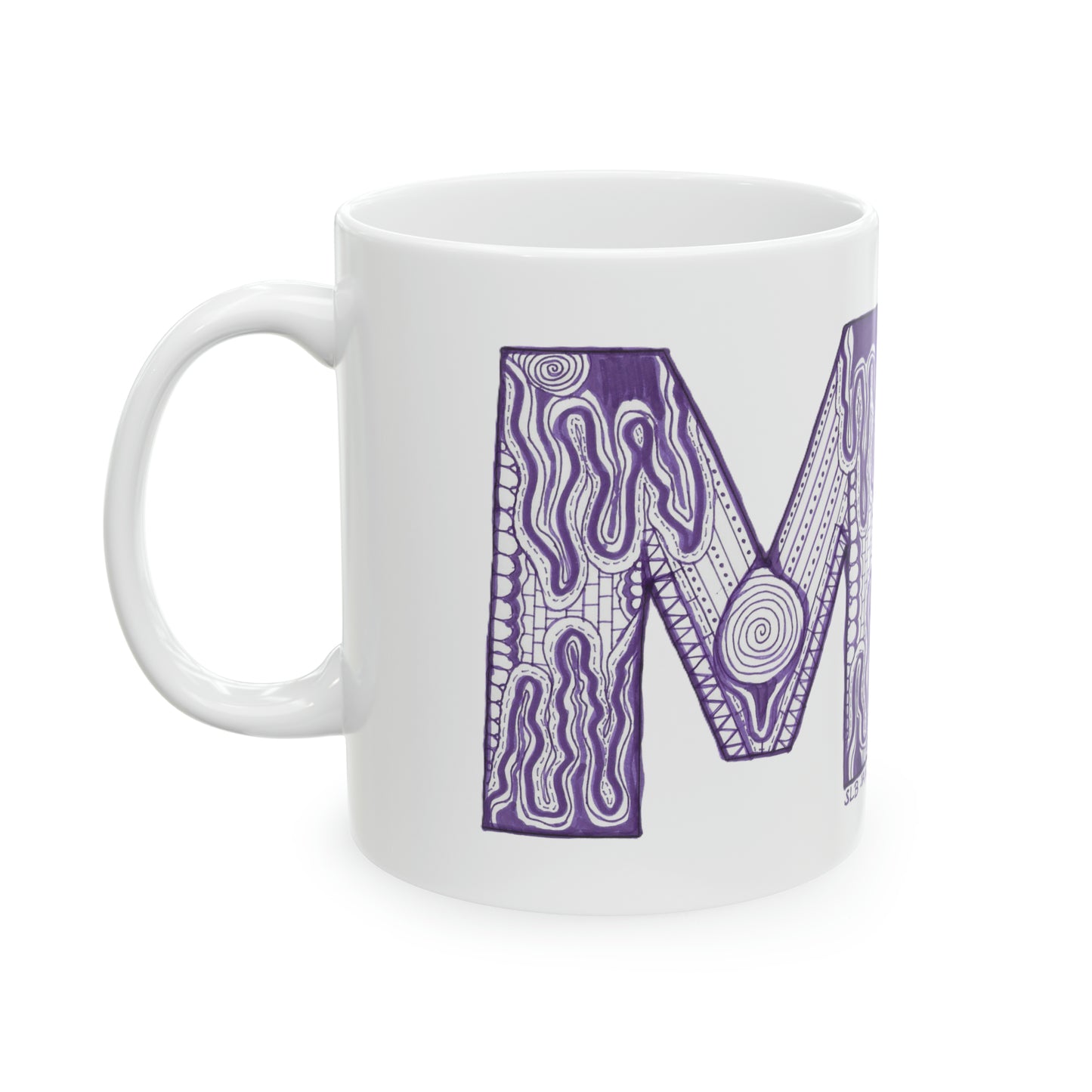 Zentangle M - Ceramic Mug, 11oz