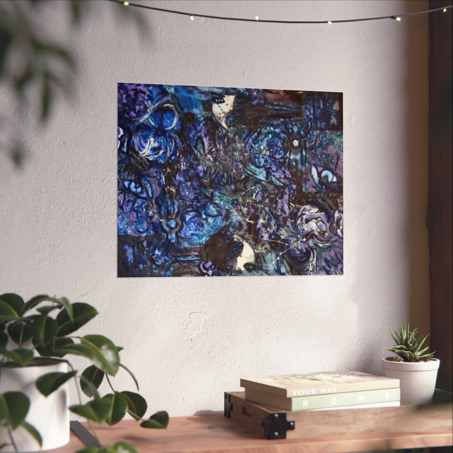 Blue Collage - Art Print