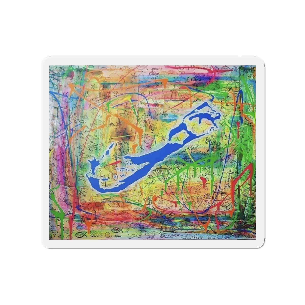 Neon Bermuda - Die-Cut Magnets