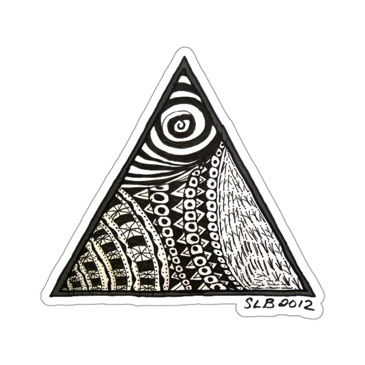 Zentangle Triangle - Kiss-Cut Stickers