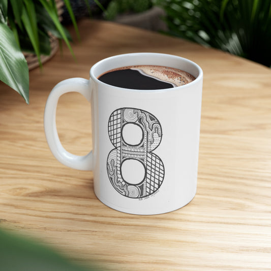Zentangle number 8 - Ceramic Mug