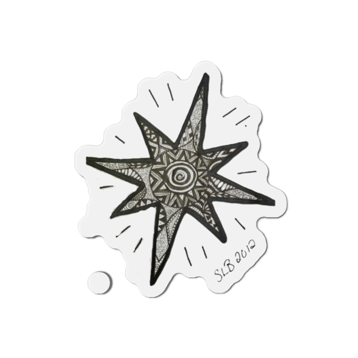 Zentangle Star - Die-Cut Magnets