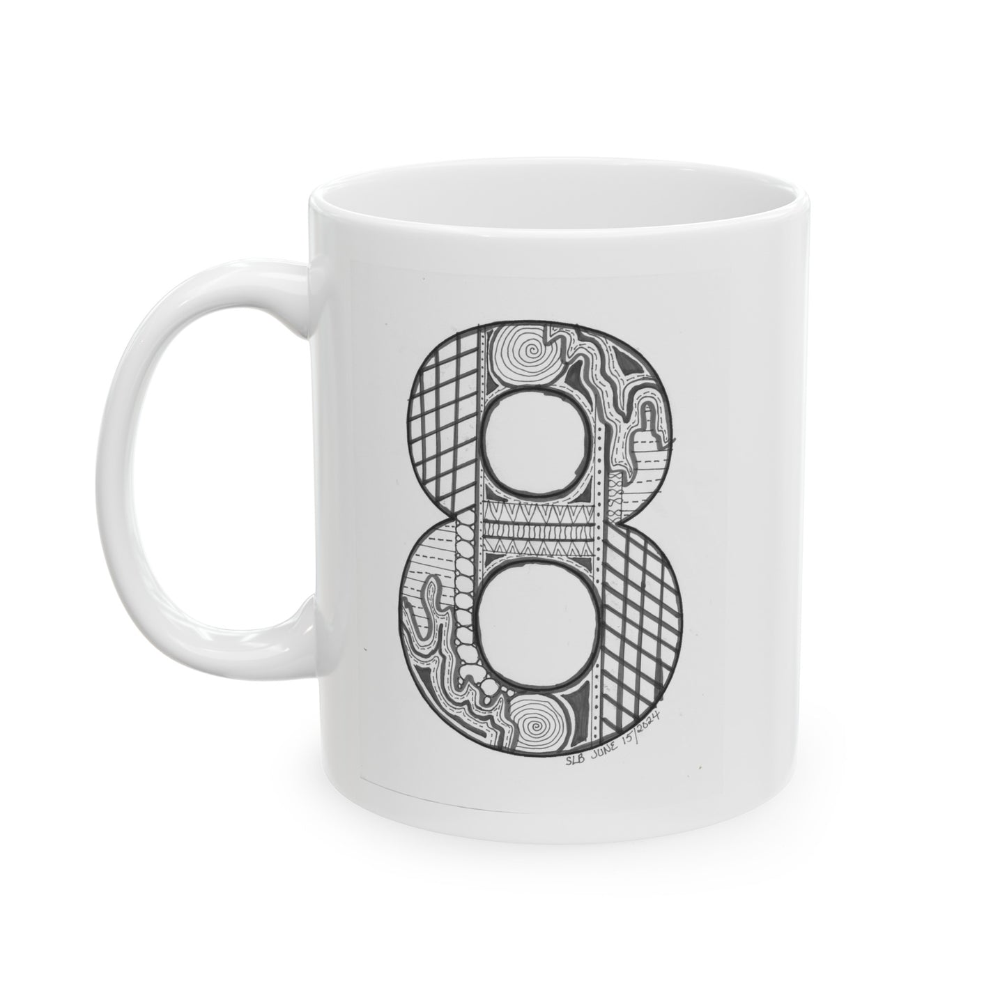 Zentangle number 8 - Ceramic Mug