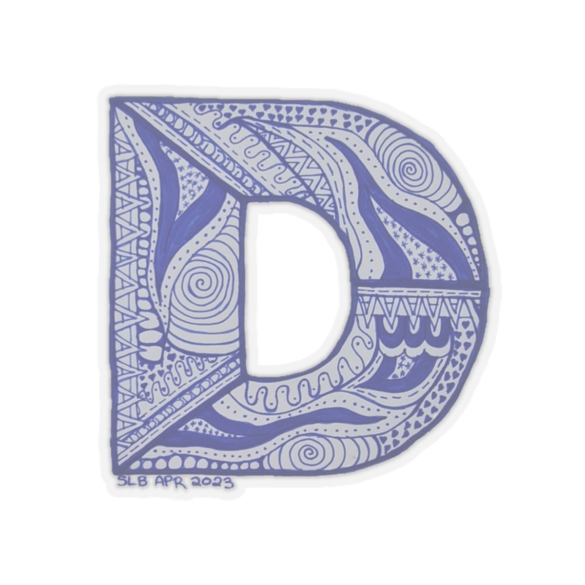 Zentangle D - Kiss-Cut Stickers