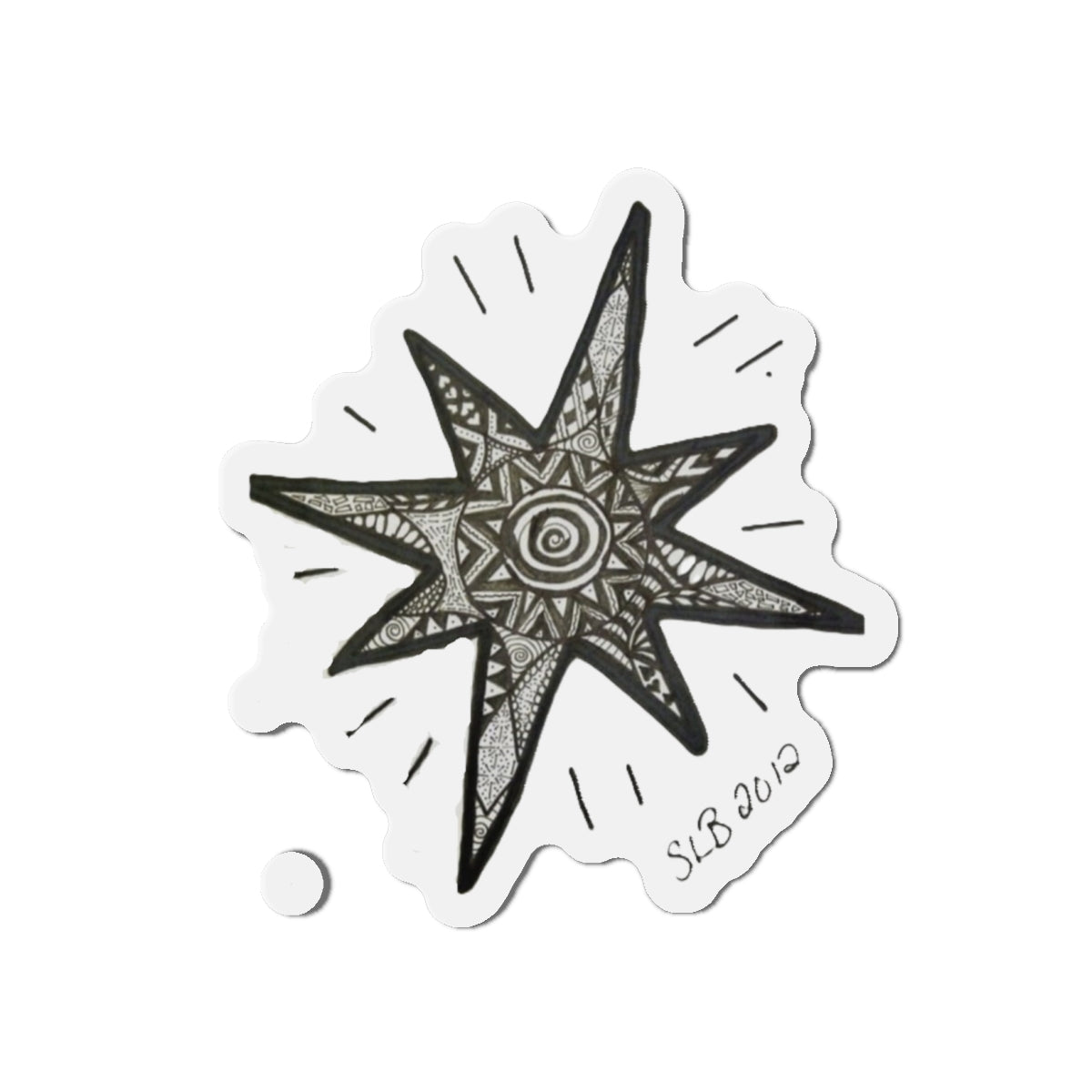 Zentangle Star - Die-Cut Magnets