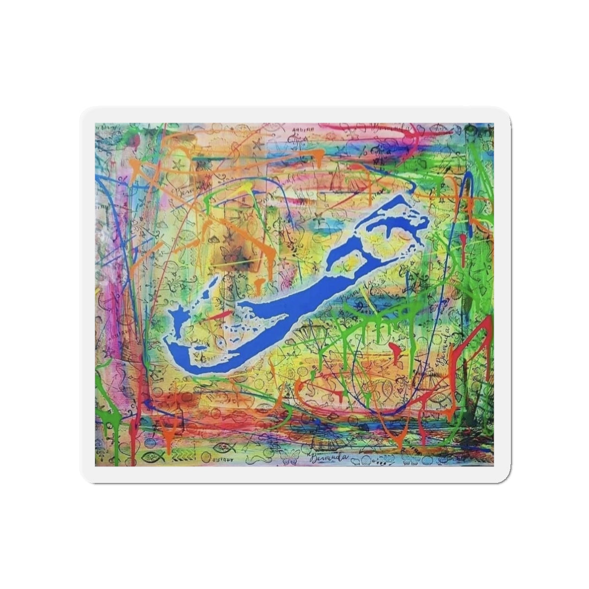 Neon Bermuda - Die-Cut Magnets