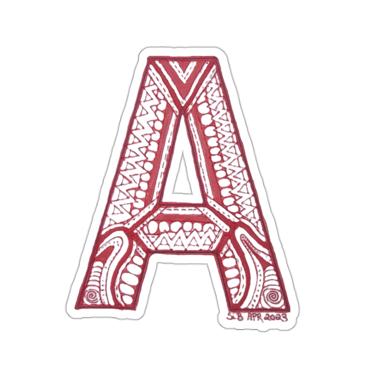 Zentangle A - Kiss-Cut Stickers