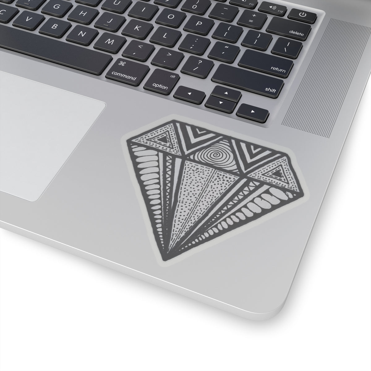 Zentangle Diamond Blk - Kiss-Cut Stickers