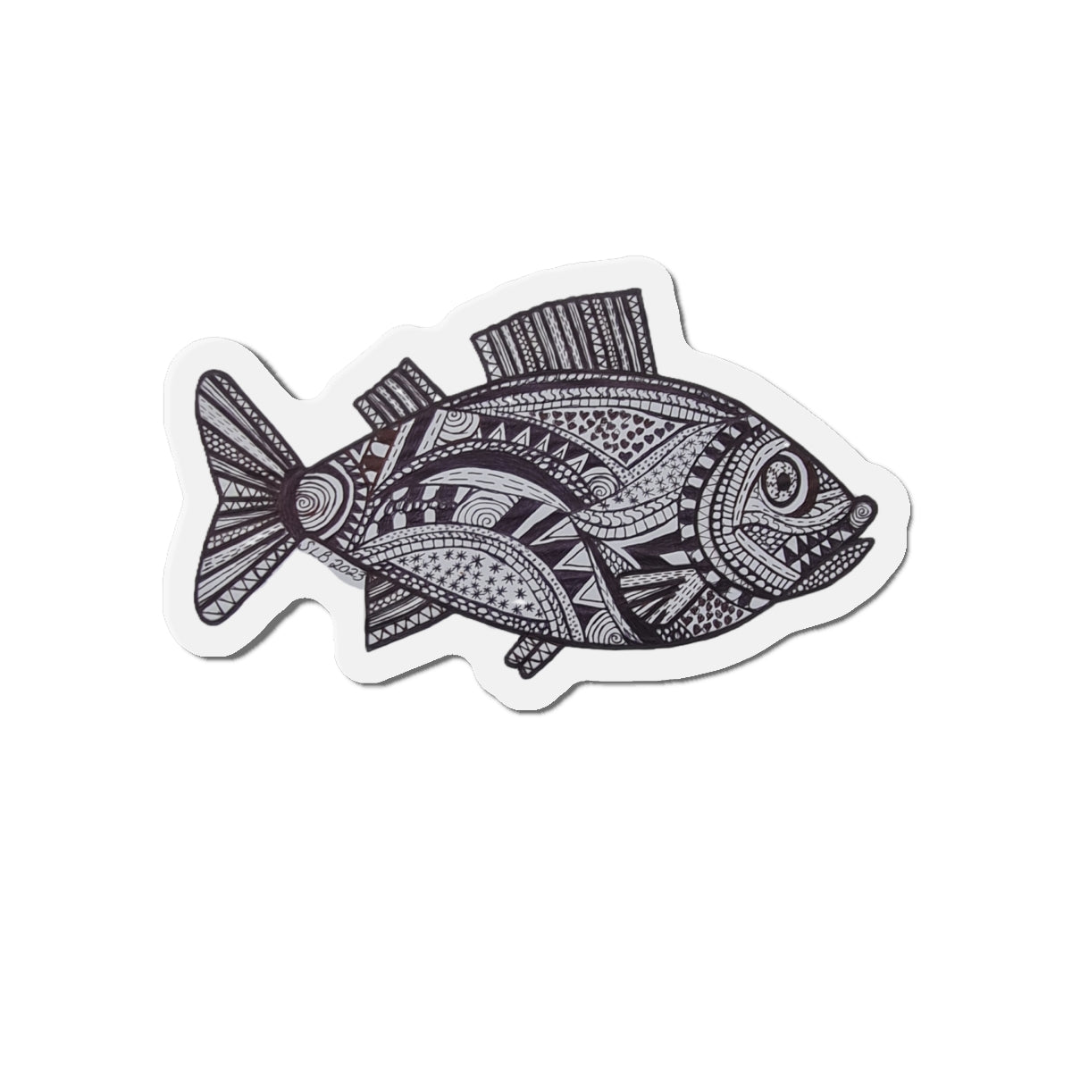 Zentangle Fish - Die-Cut Magnets