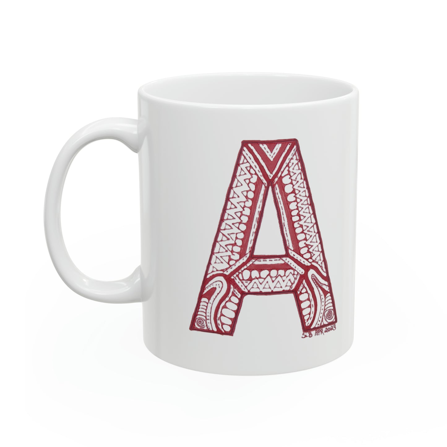 Zentangle A - Ceramic Mug 11oz