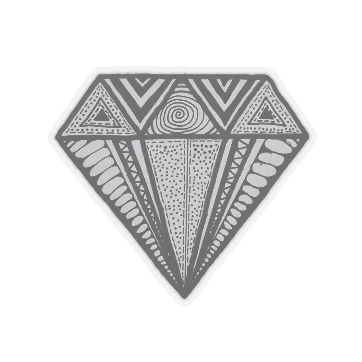 Zentangle Diamond Blk - Kiss-Cut Stickers