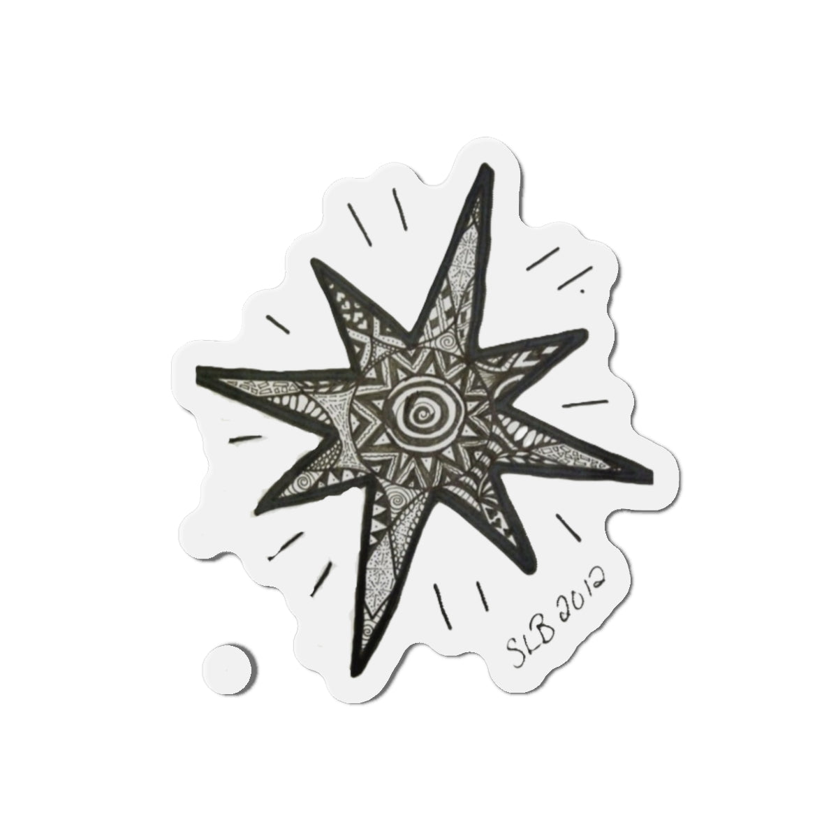 Zentangle Star - Die-Cut Magnets