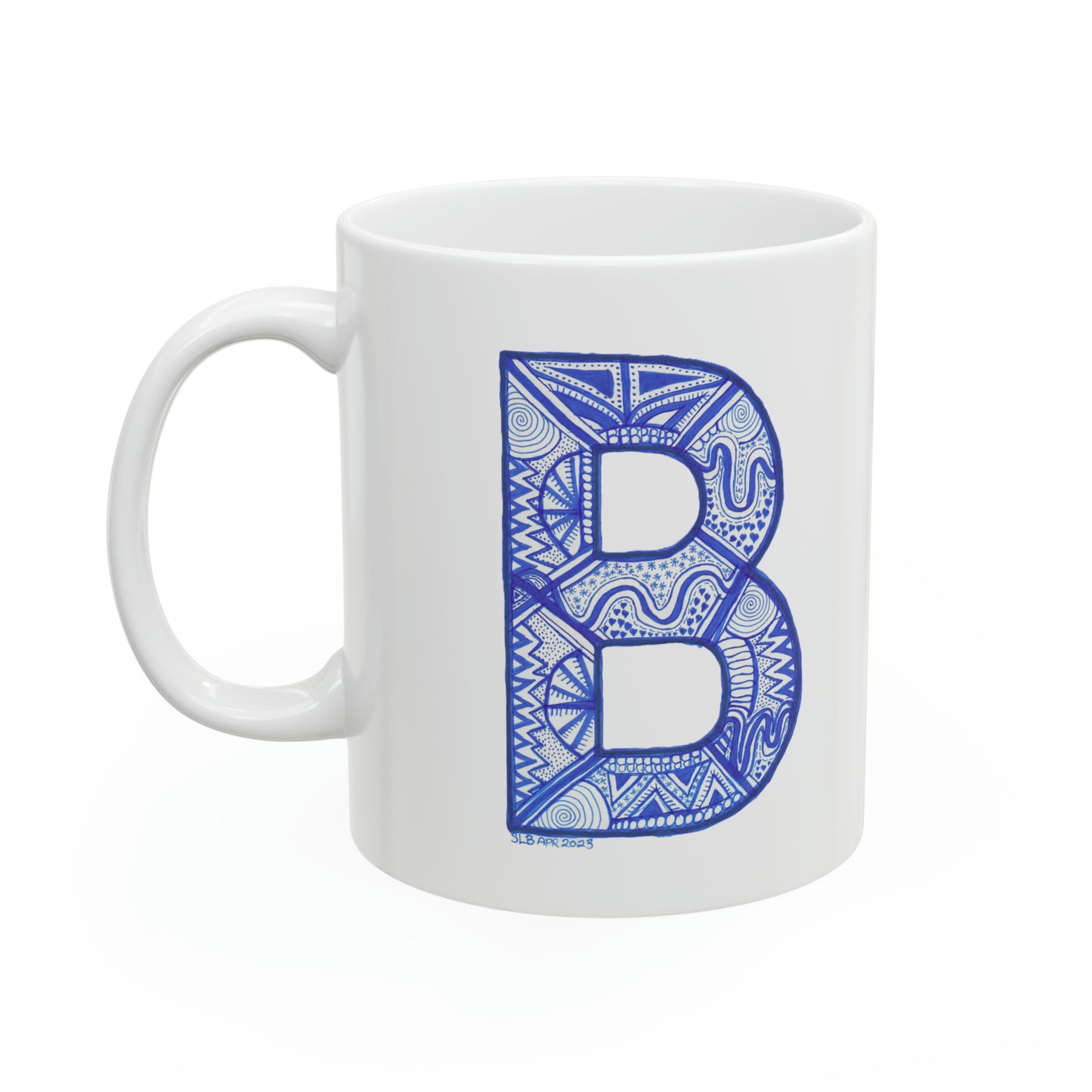 Zentangle B - Ceramic Mug 11oz