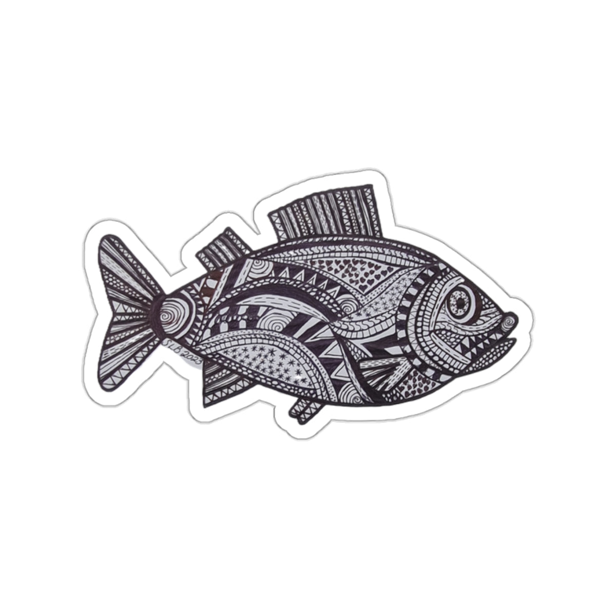 Zentangle Fish - Kiss-Cut Stickers