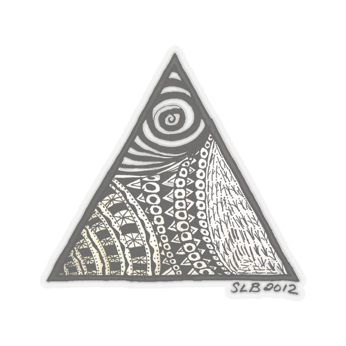 Zentangle Triangle - Kiss-Cut Stickers
