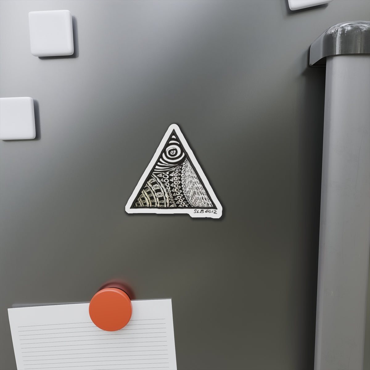 Zentangle Triangle - Die-Cut Magnets