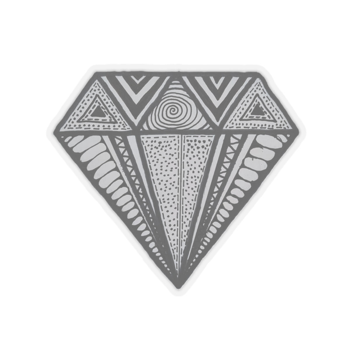 Zentangle Diamond Blk - Kiss-Cut Stickers