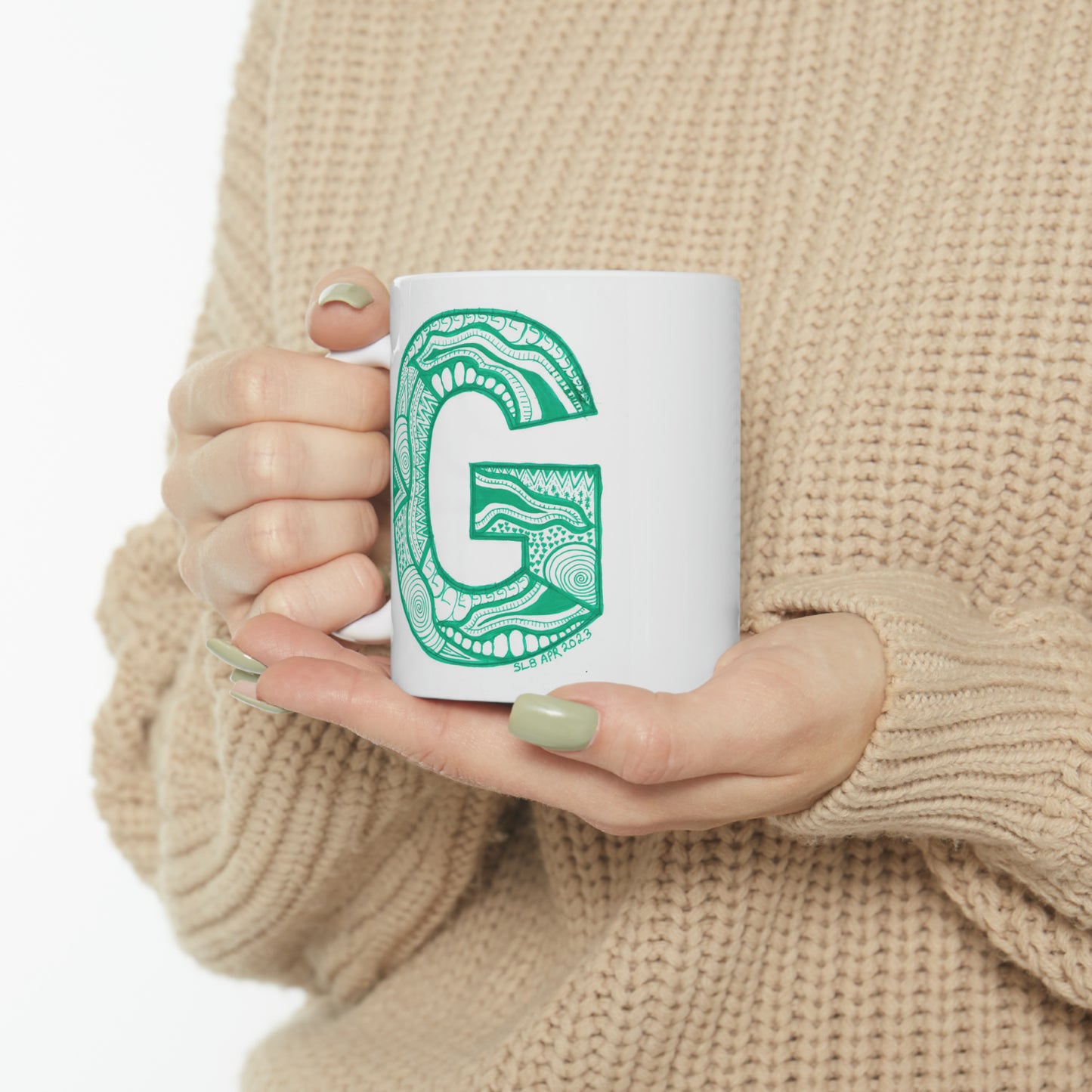 Zentangle G - Ceramic Mug, 11oz