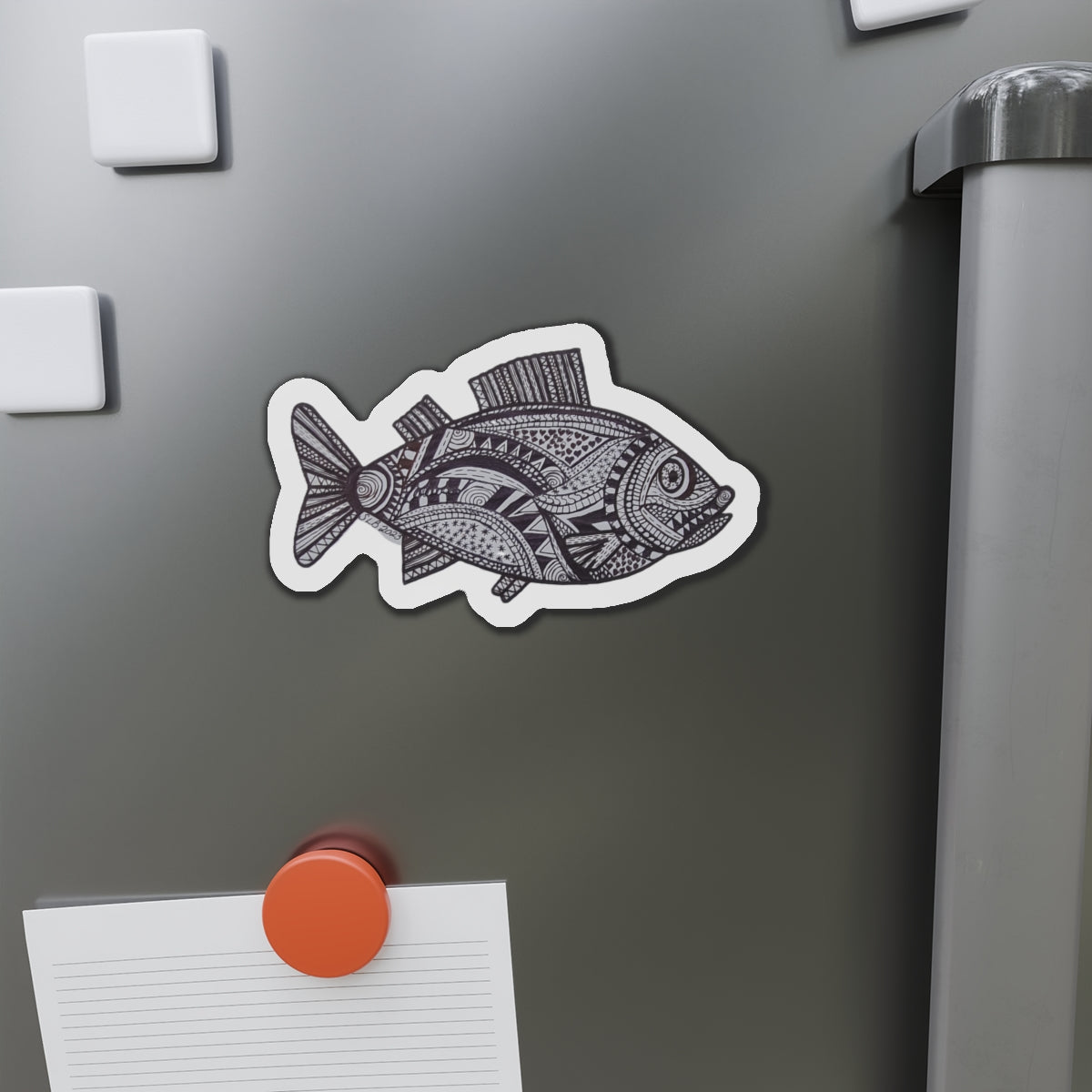 Zentangle Fish - Die-Cut Magnets