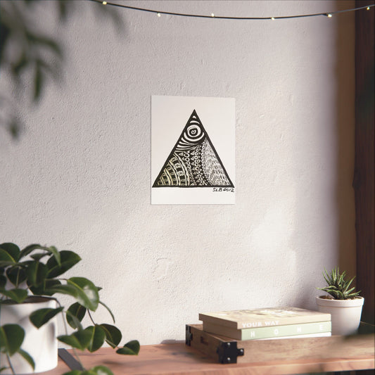 Zentangle Triangle - Art Print