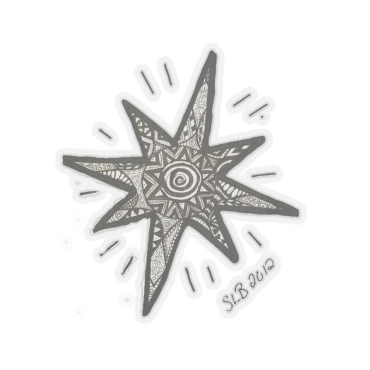 Zentangle Star - Kiss-Cut Stickers