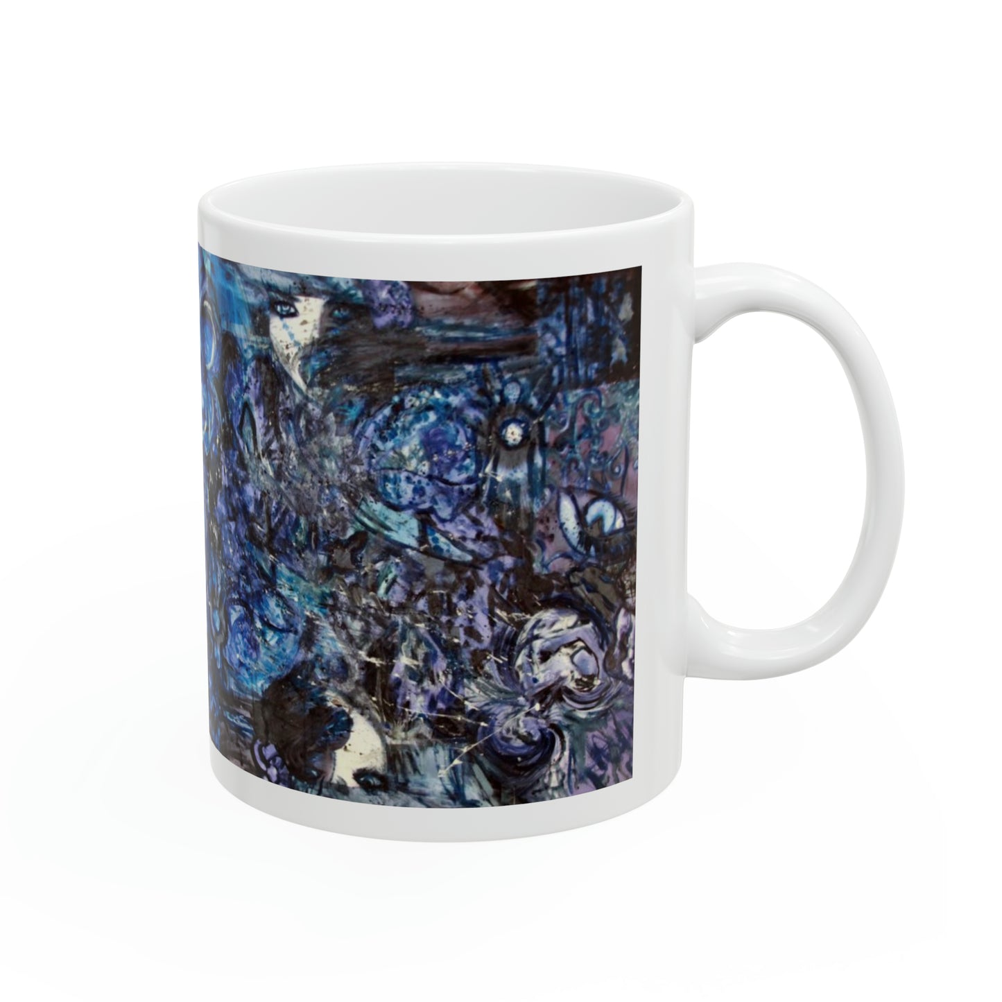 Blue Collage - Ceramic Mug 11oz
