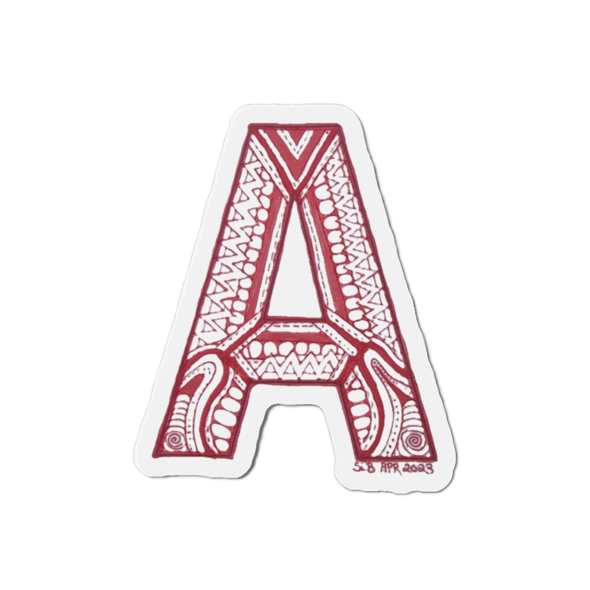 Zentangle A - Die-Cut Magnets