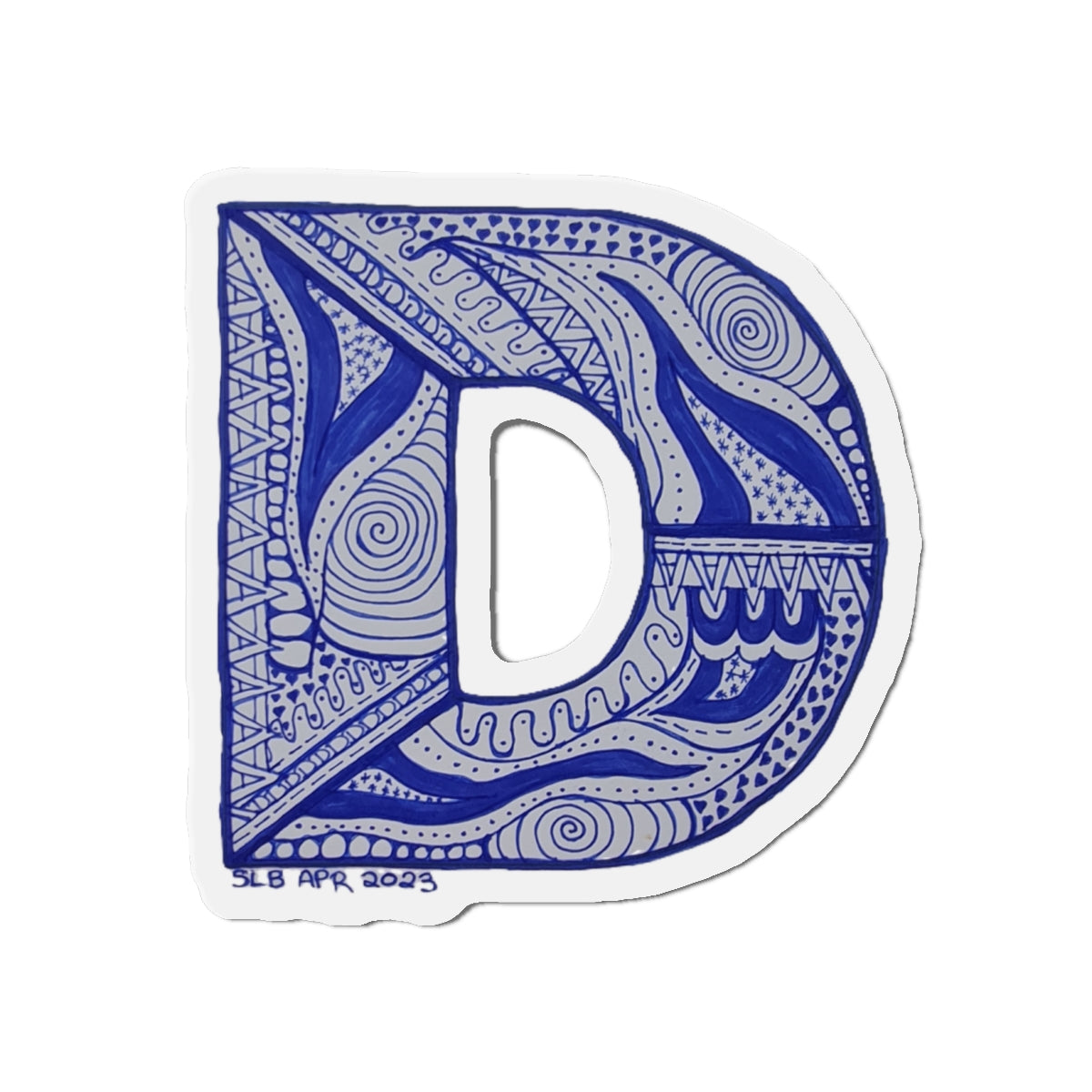 Zentangle D - Die-Cut Magnets