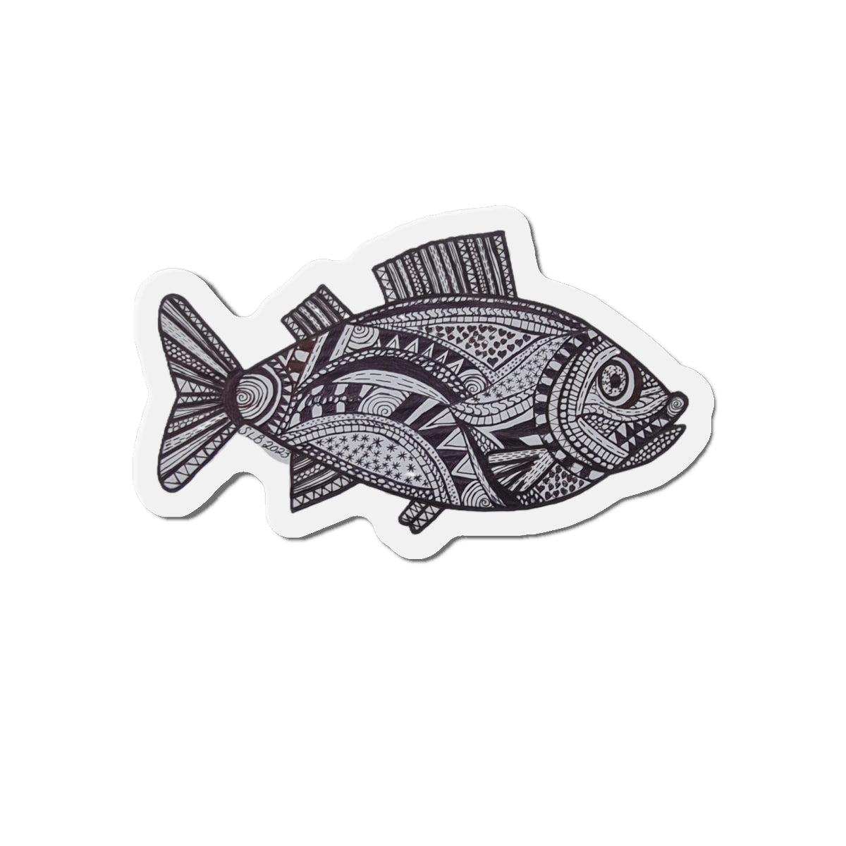 Zentangle Fish - Die-Cut Magnets