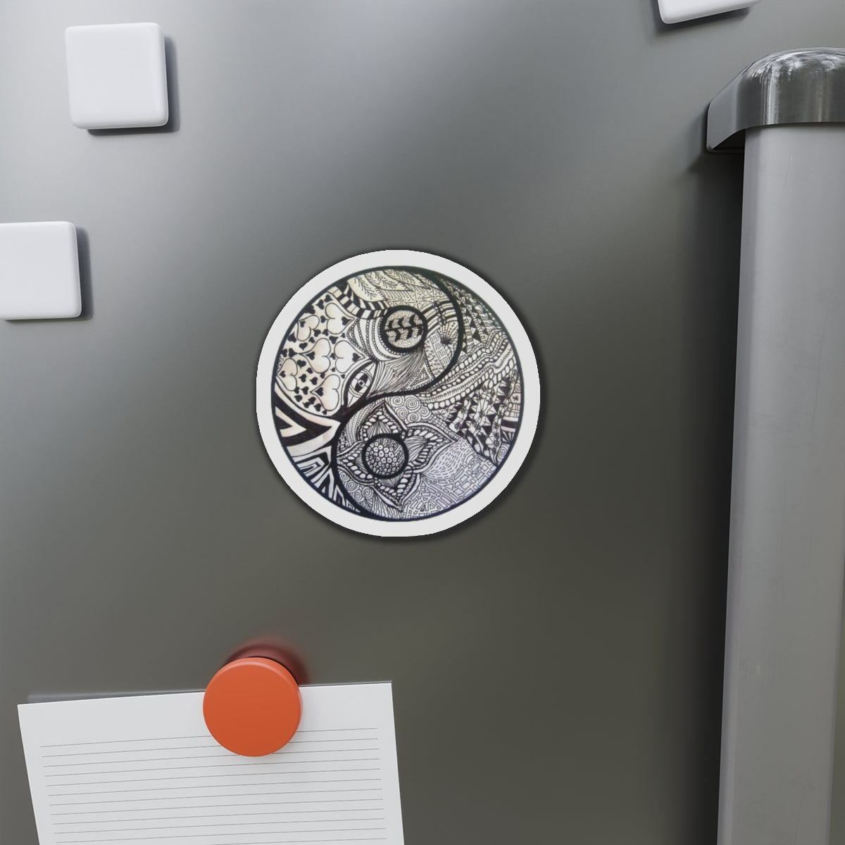 Zentangle YingYang - Die-Cut Magnets