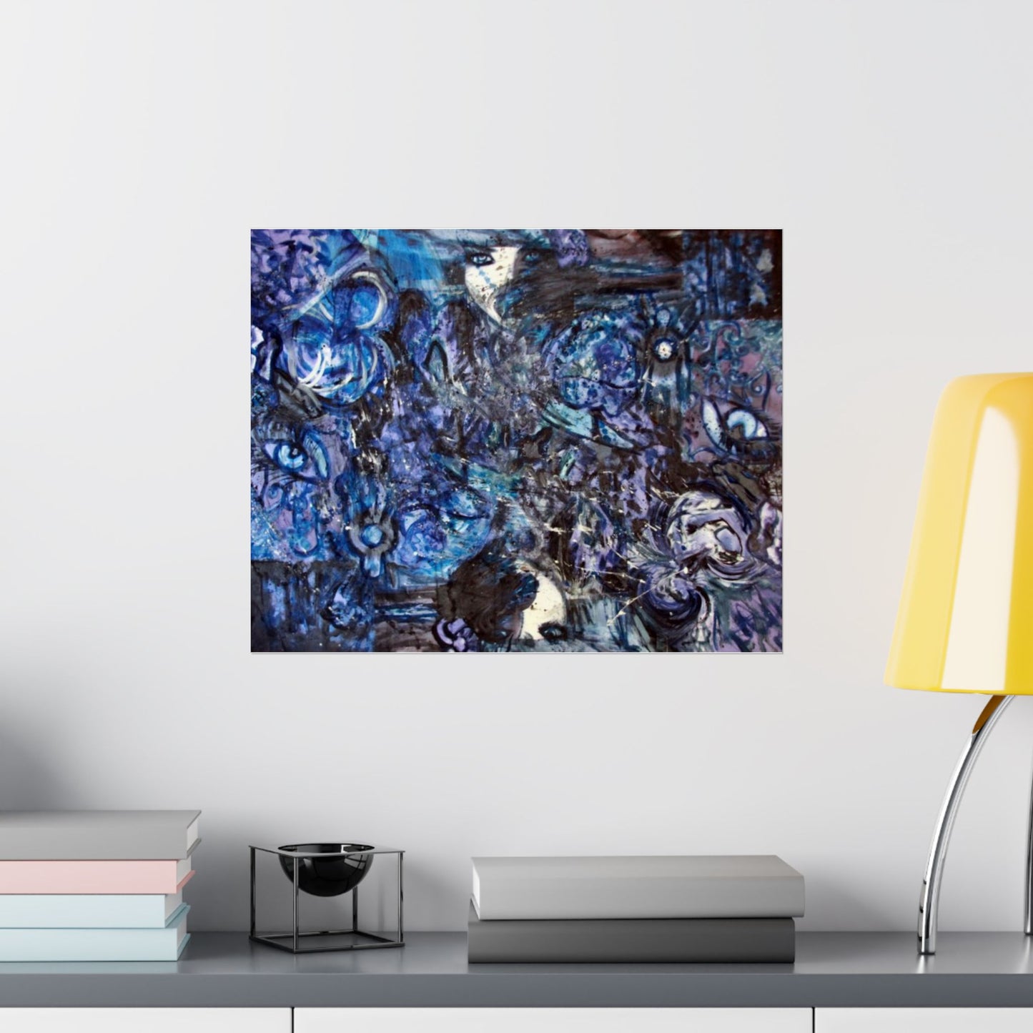 Blue Collage - Art Print