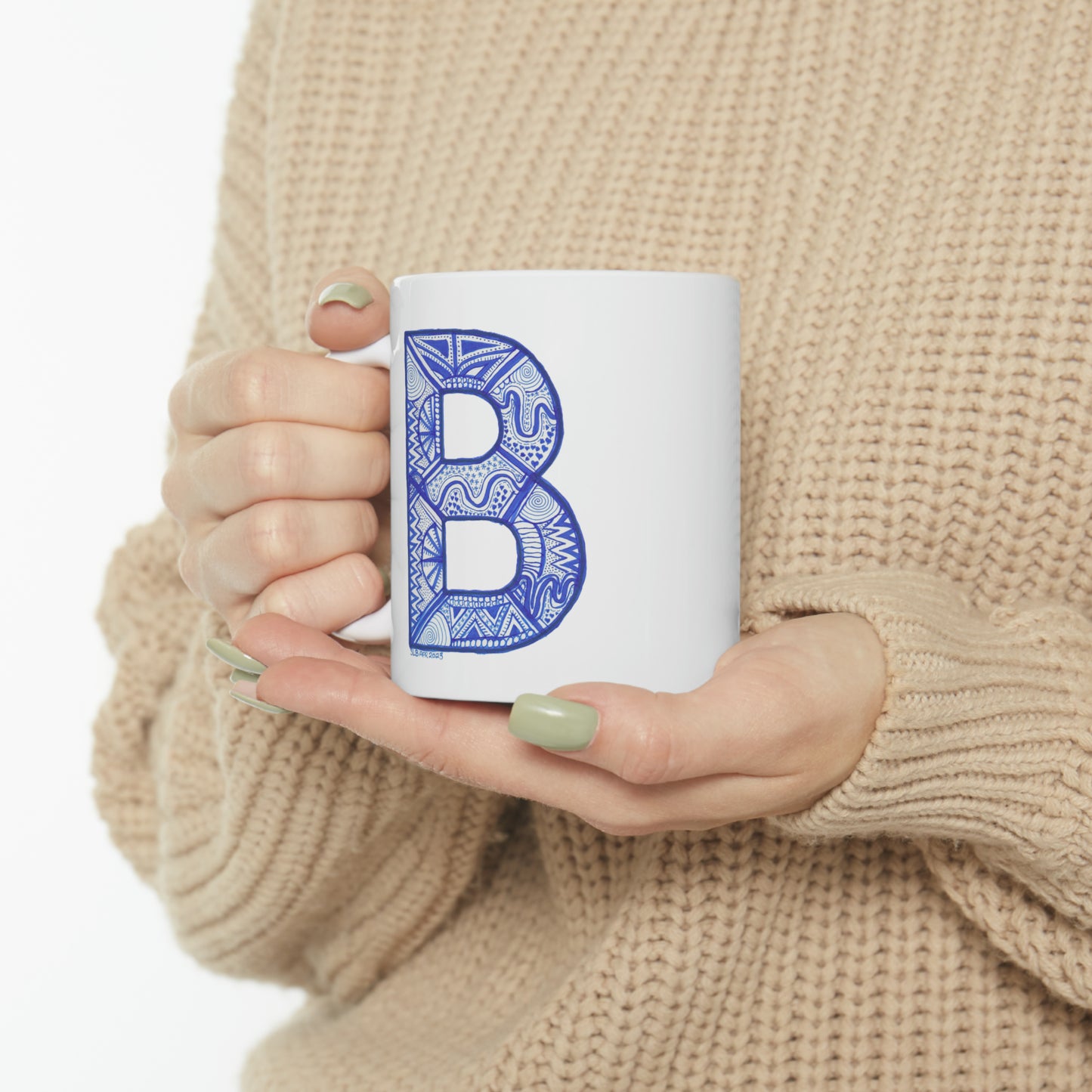 Zentangle B - Ceramic Mug 11oz