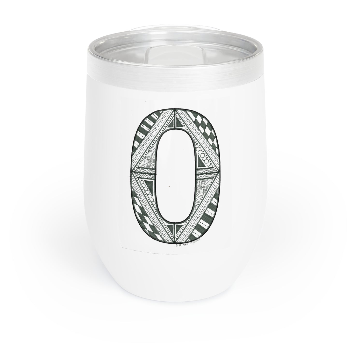 Zentangle number 0 - Tumbler