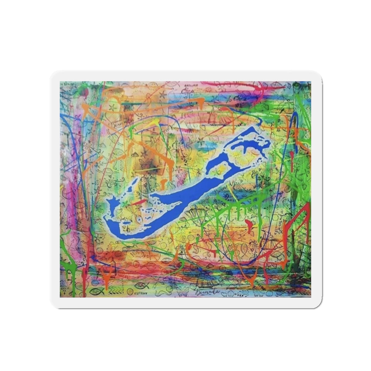 Neon Bermuda - Die-Cut Magnets