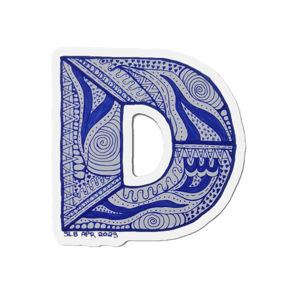 Zentangle D - Die-Cut Magnets