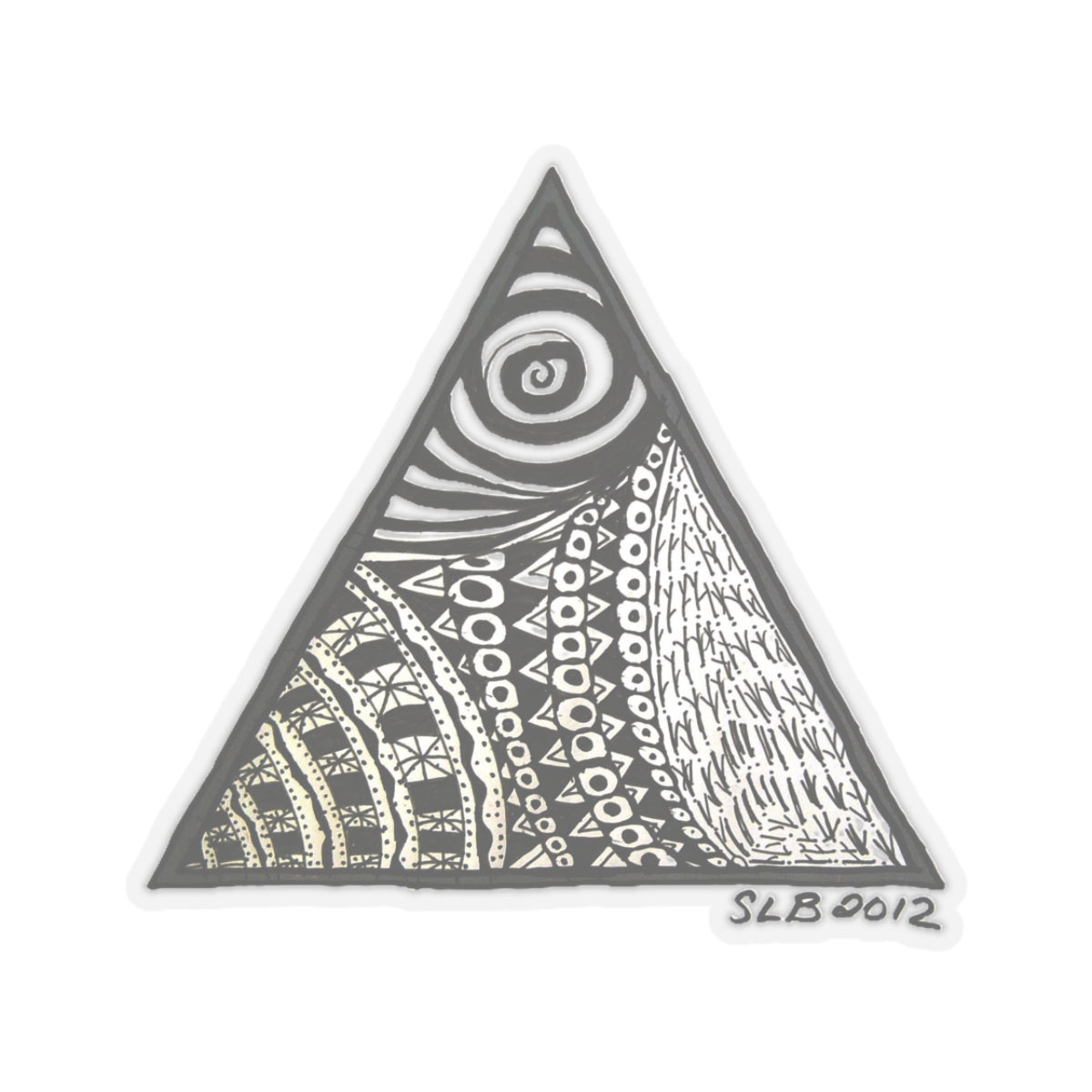 Zentangle Triangle - Kiss-Cut Stickers