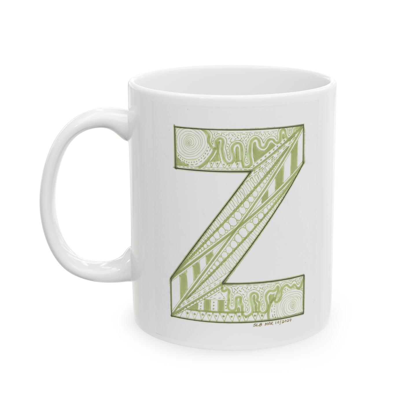 Zentangle Z - Ceramic Mug, 11oz