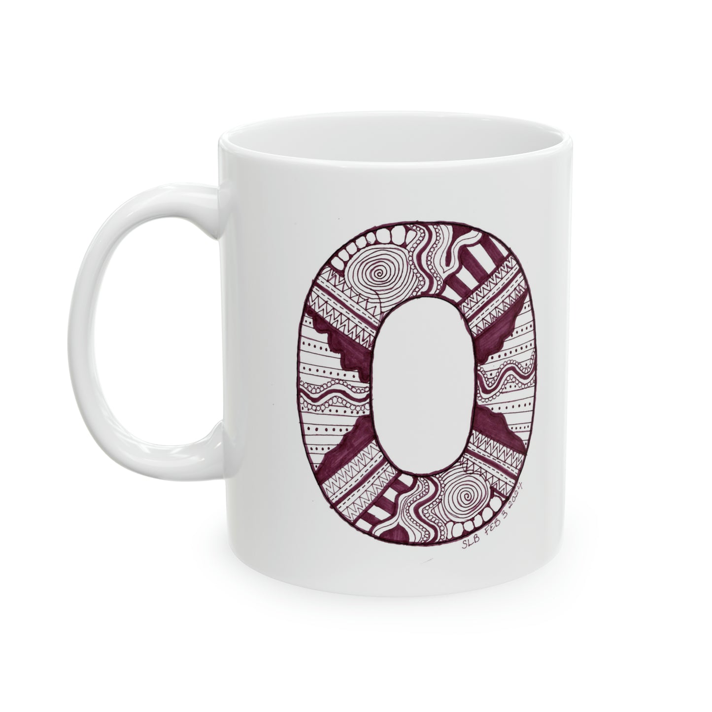 Zentangle O - Ceramic Mug, 11oz