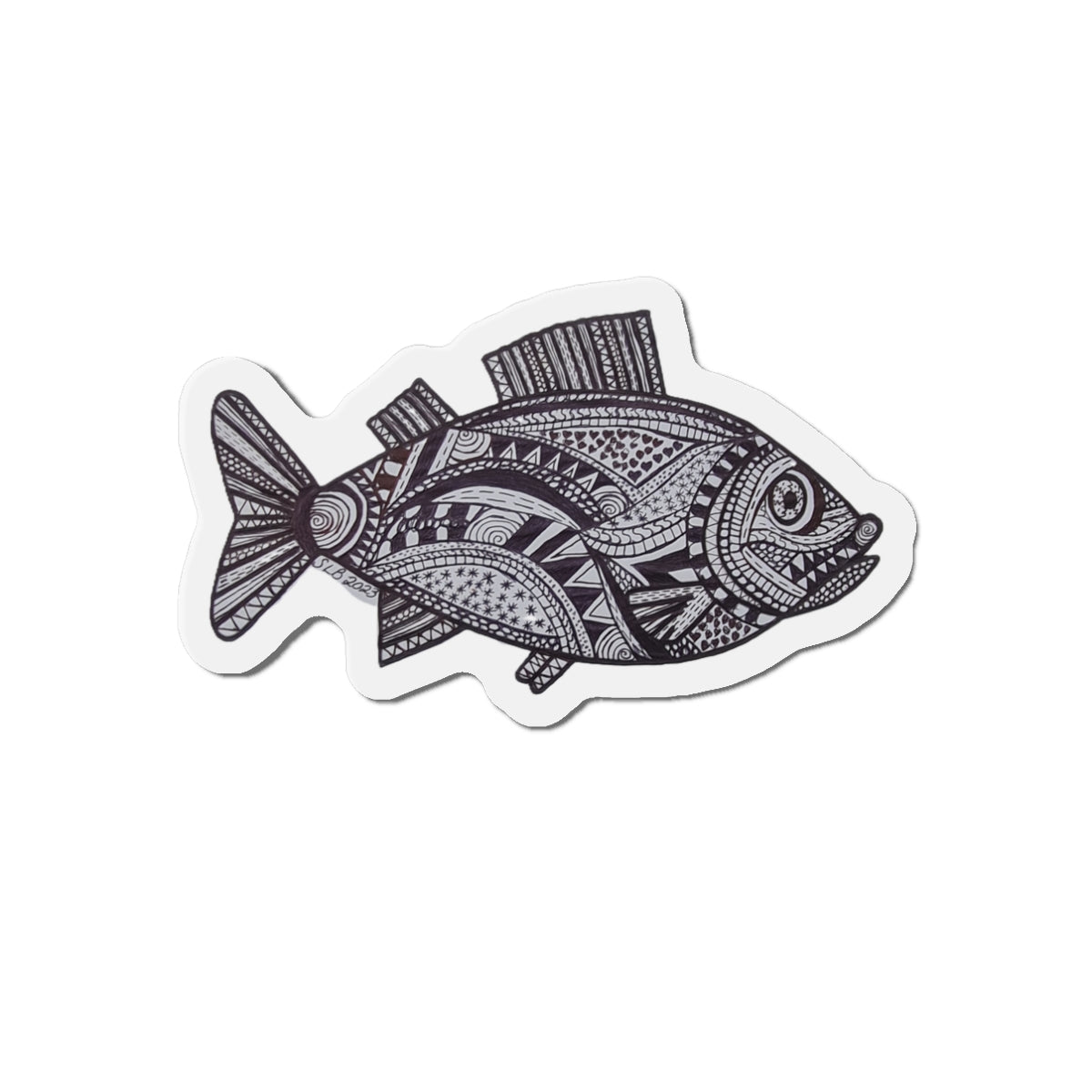 Zentangle Fish - Die-Cut Magnets