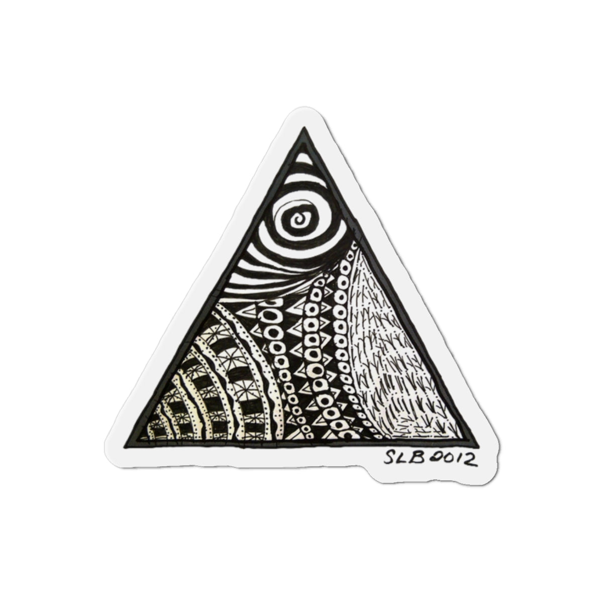 Zentangle Triangle - Die-Cut Magnets