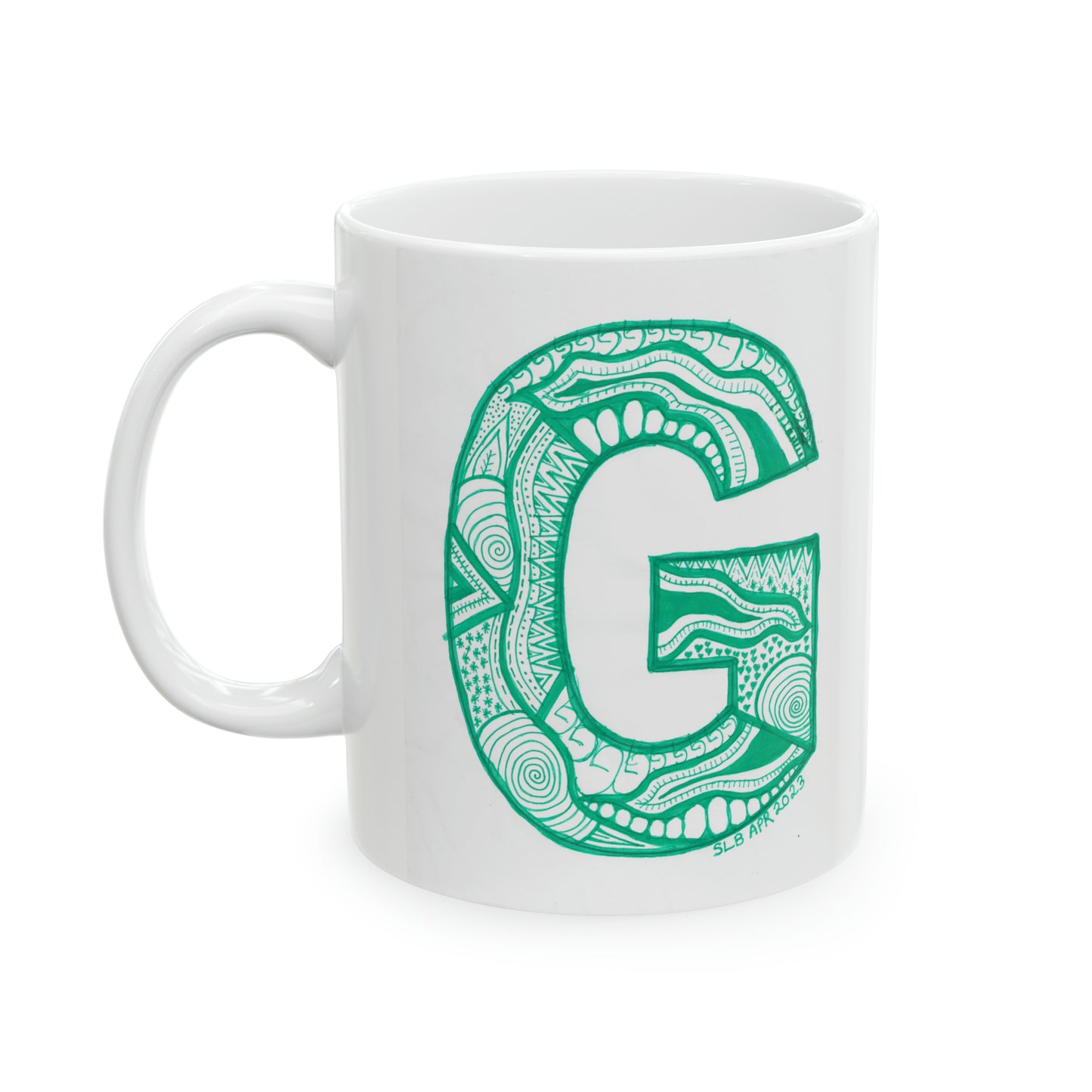 Zentangle G - Ceramic Mug, 11oz