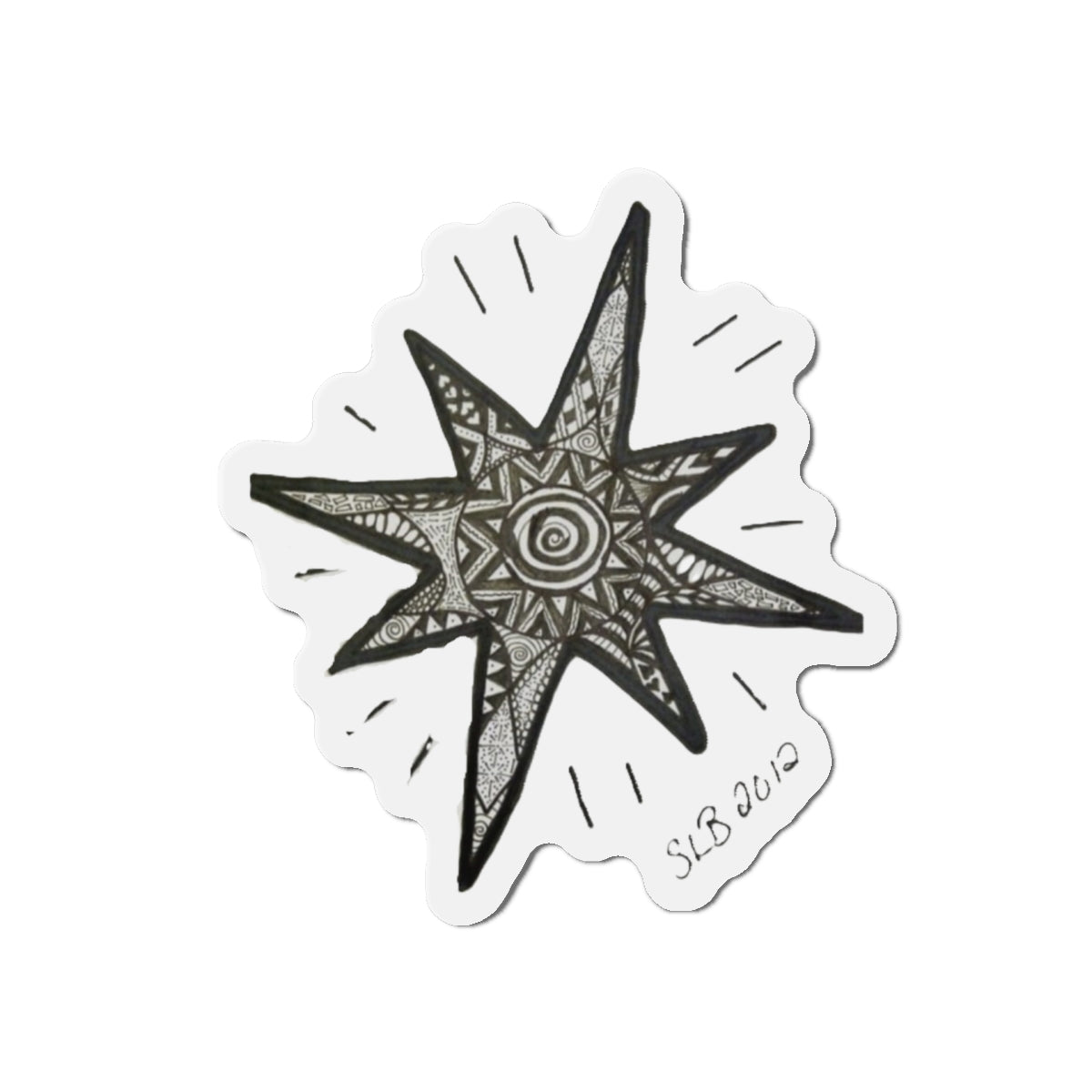 Zentangle Star - Die-Cut Magnets