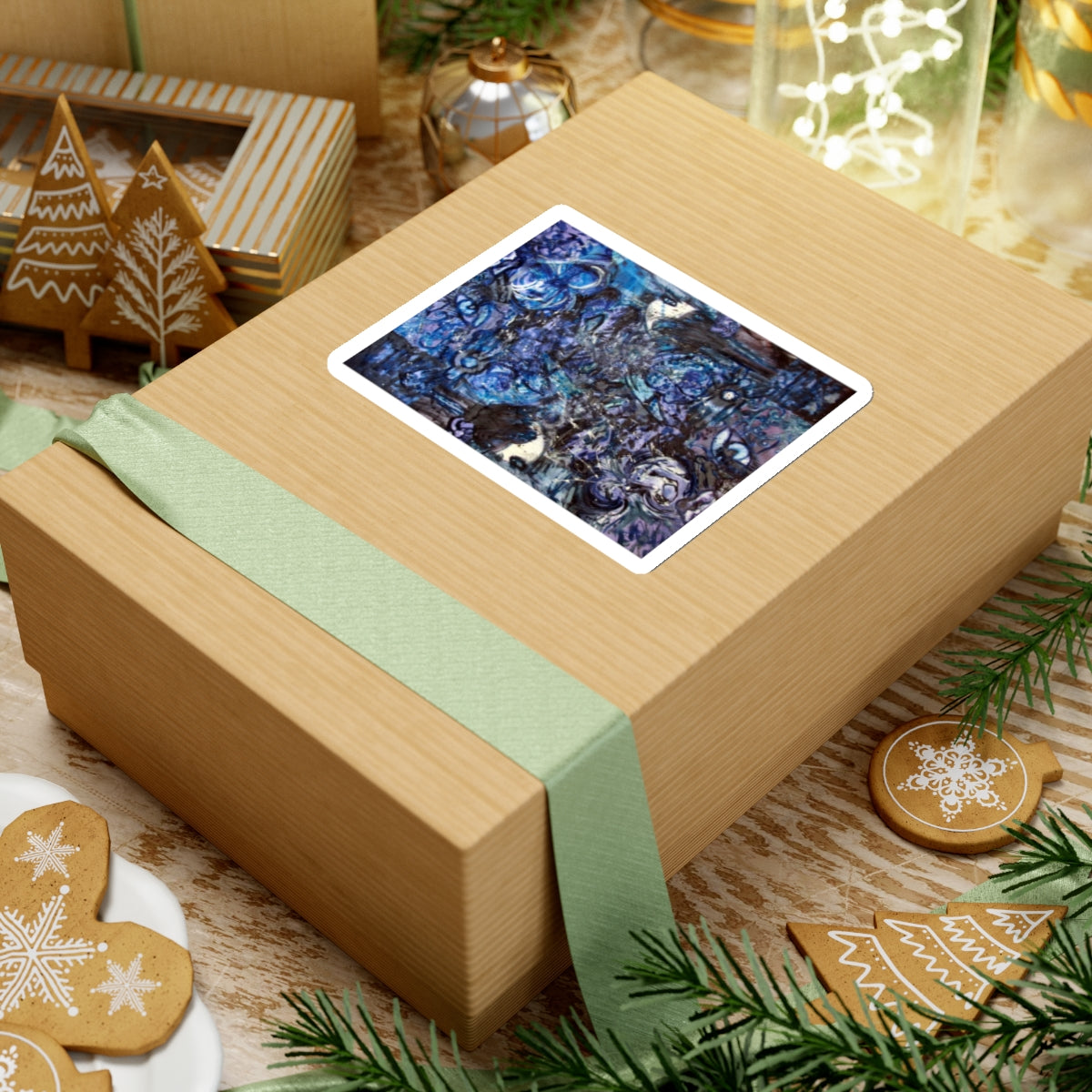 Blue Collage Sticker