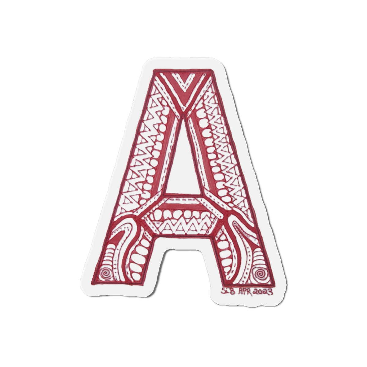 Zentangle A - Die-Cut Magnets