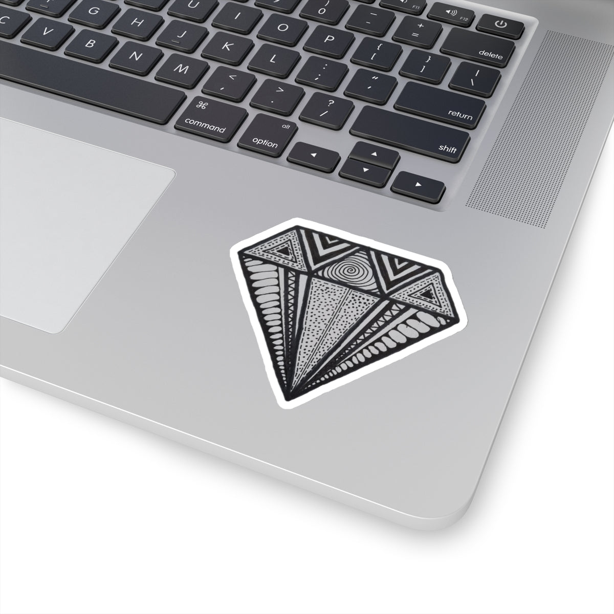 Zentangle Diamond Blk - Kiss-Cut Stickers